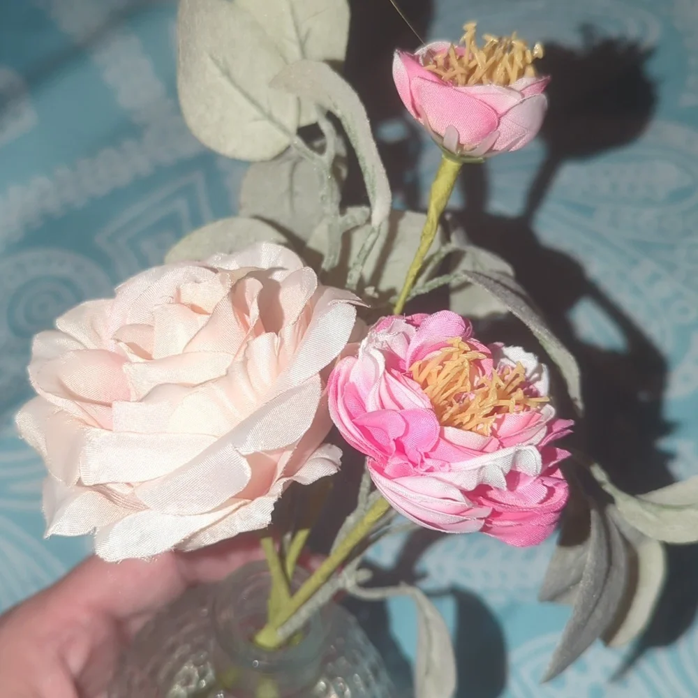 Artificial Flowers in Vase
